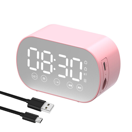 Pink Led Clock (a-Pink) Multifunction Wireless Speaker Alarm Clock Bluetooth ...