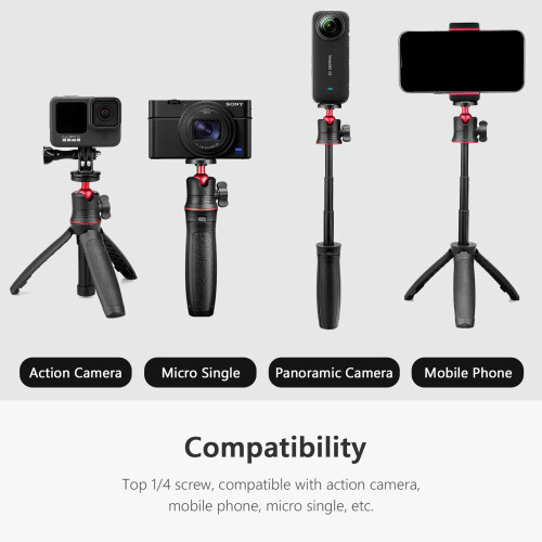 (a-D) Vamson Wireless Bluetooth Selfie Stick Foldable Mini Tripod Shutter Remote Control Phone Holder Mount for iphone Smartphones 2