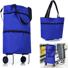Foldable Shopping Trolley, 2 in 1 Shopping Trolley 2 Wheels, Climbing Trolley
