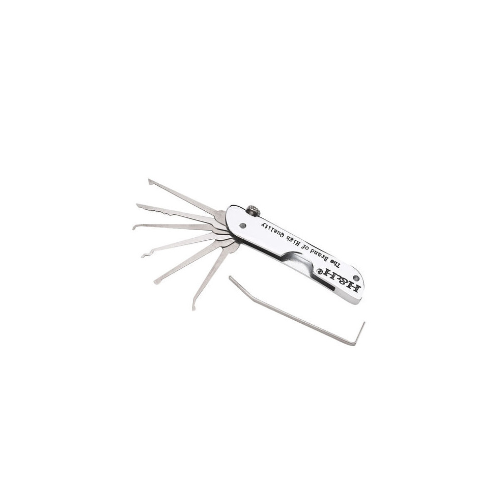 Folding Lock Pick Set 7 in 1 Stainless Steel Lock Pick Set with Key Kit