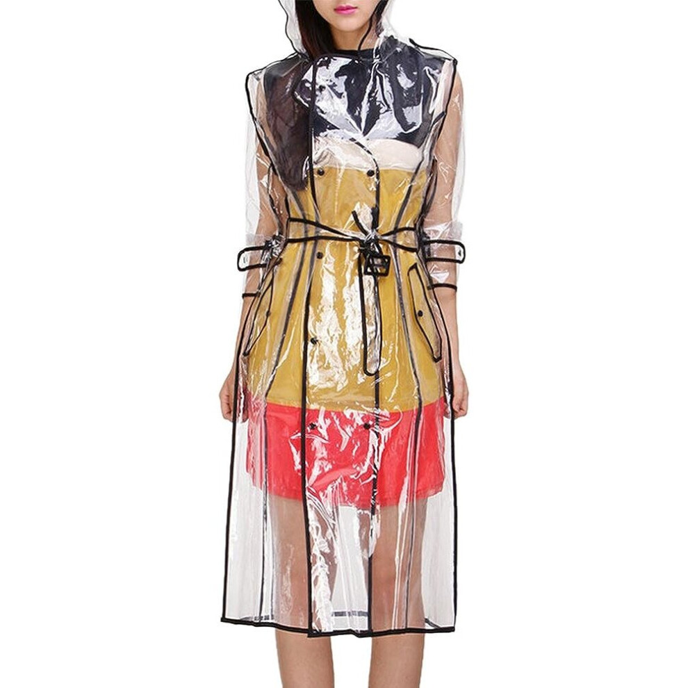 Raincoat Women Raincoat Hooded EVA Raincoat Women Transparent Rain Jacket