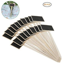 Plants Signs Mini Wooden Boards Plant Labels Plant Labels Signs 7.4 * 5.4 * 0.3Cm Signs are Convenient for Gardeners, 20 Pieces