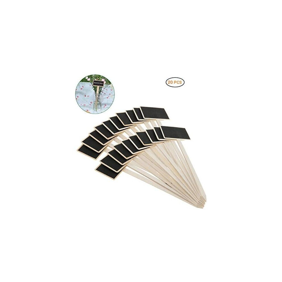 Plants Signs Mini Wooden Boards Plant Labels Plant Labels Signs 7.4 * 5.4 * 0.3Cm Signs are Convenient for Gardeners, 20 Pieces