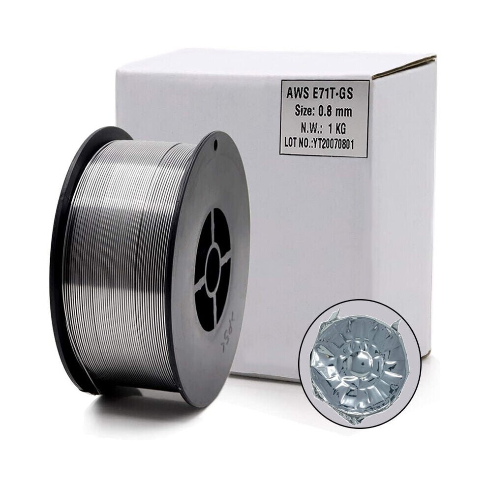 E71T-GS 0.8mm 1kg Self-shielded Gasless Flux Cored Wire Spool For Universal All-round MIG Welding