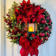 Christmas Wreath With Led Lights Christmas Wreath For Front Door