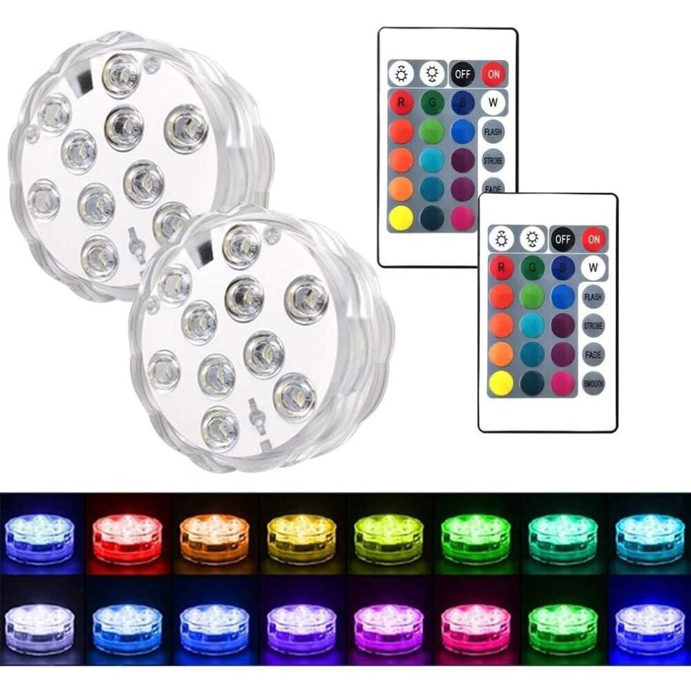 Pack Submersible LED Pool Lights for Aquarium, Hot Tub, Pond