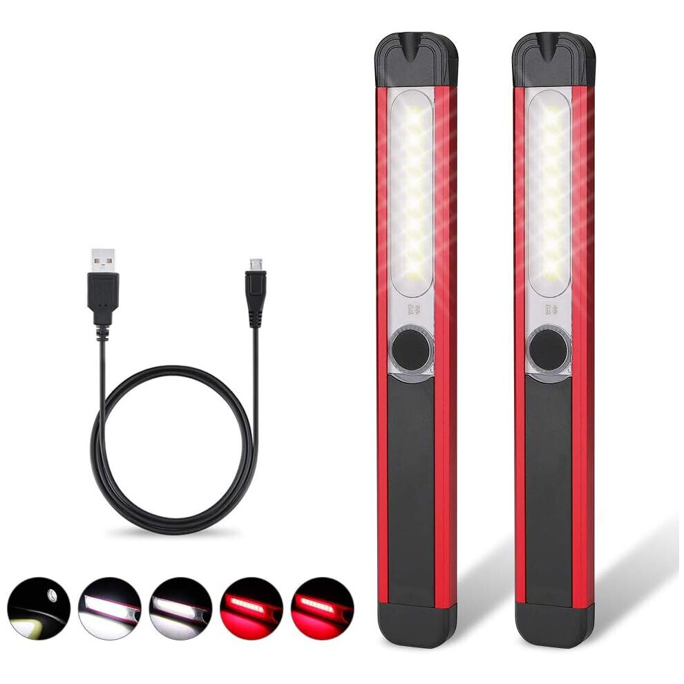 Light Work Rechargeable Led Work Cob Torch Lamp Modes Size 5