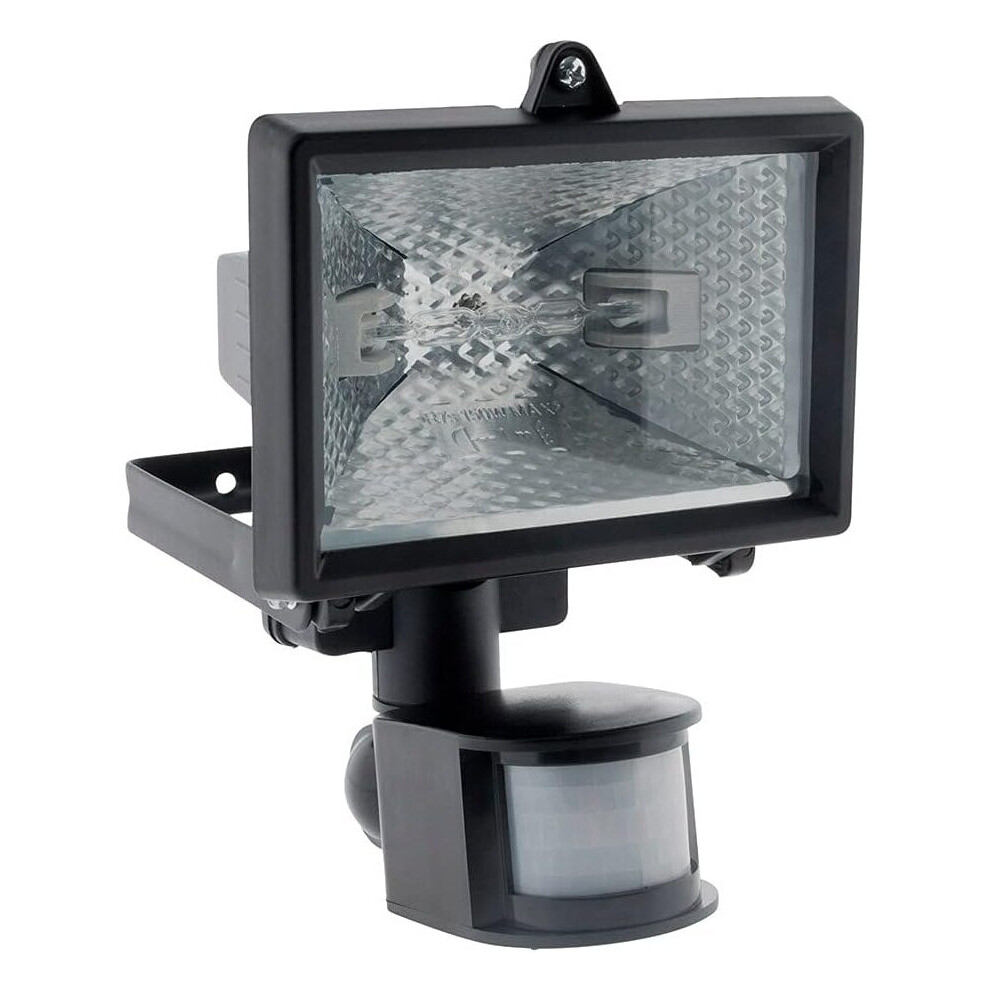 Halogen projectorBlack with sensor - IP44 CE