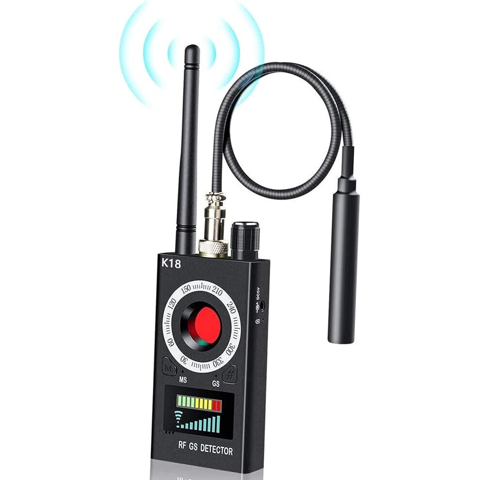 K18 Anti Spy Wireless RF Detector,Anti Spy Hidden Camera Detector,Multi-Function GSM Finder Radar Radio Scanner Wireless Signal Alarm