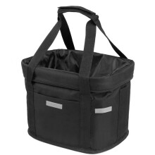 Bicycle Front Basket Detachable Waterproof Bicycle Handlebar Basket Pet Carrier Frame Bag 34 x 24 x 24.5 cm Black