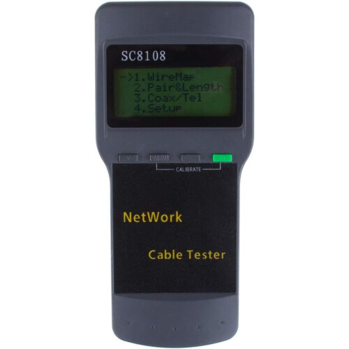 Cable Tester, Portable SC8108 RJ45 LAN Network Length Cable Tester