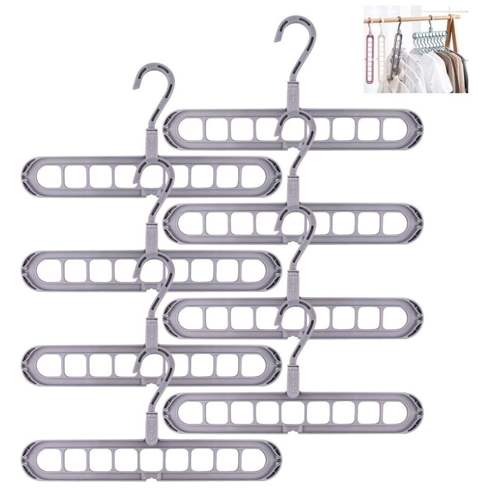 Pack Magic Hangers for Hangers - 9 Holes - Non-Slip - Gray Hangers