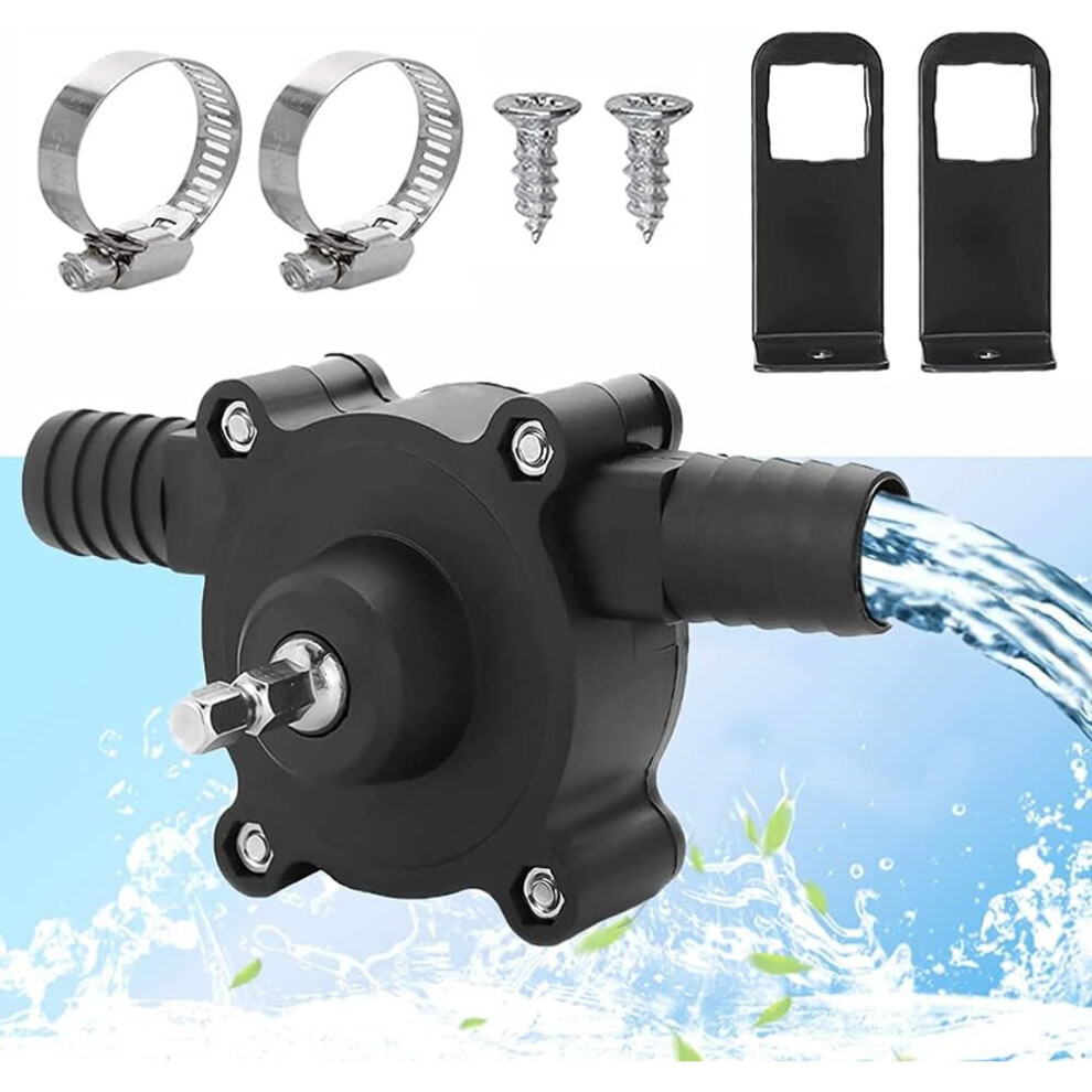 Electric drill pump, water pump for home, garden, portable self-priming mini manual electric drill pump for household electric drill small water pump