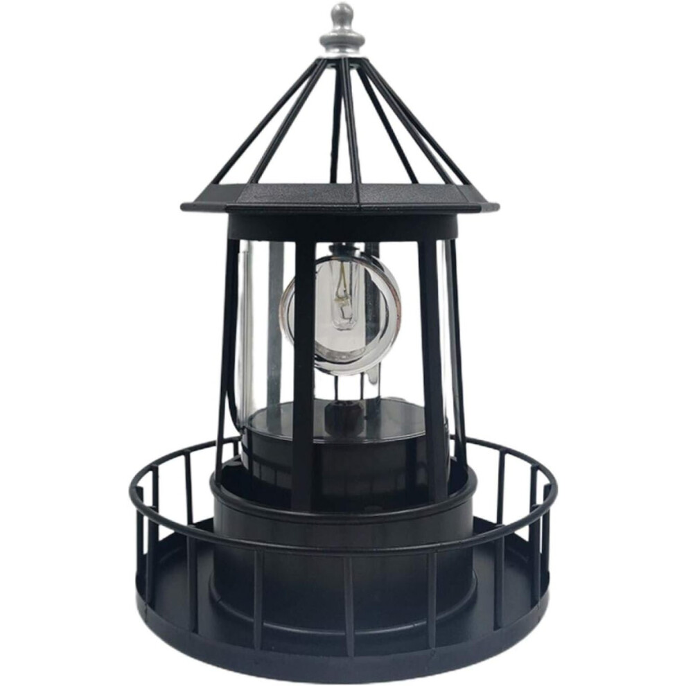 LED Solar Powered Lighthouse, 360 Degree Rotating Lighthouse