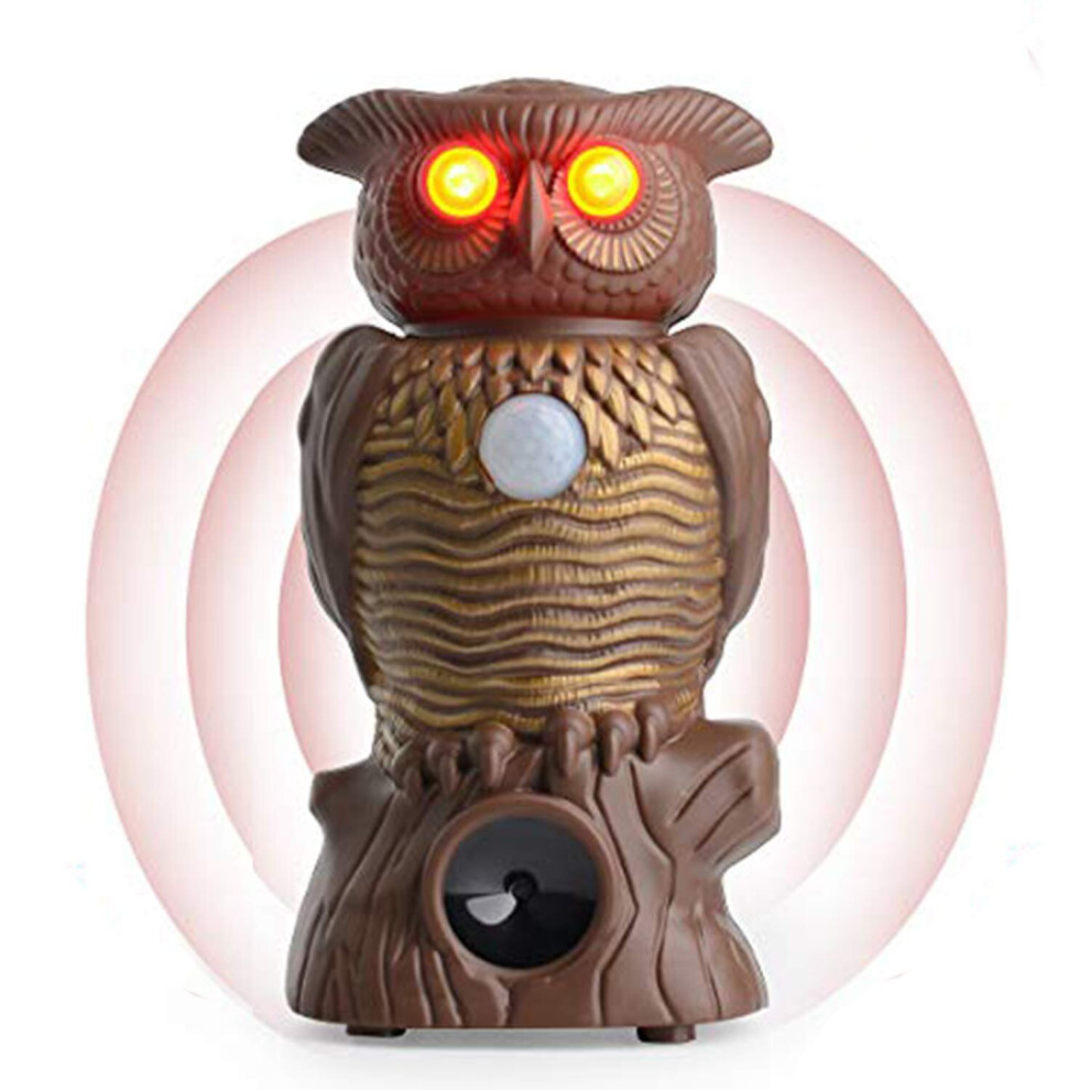 Pigeon Repeller, Anti Pigeons Scarecrow Bird Scarer Fake Owl Repeller with Reflective Eyes for Plant Protection