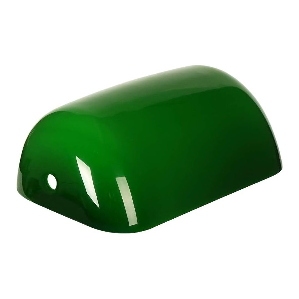 Replacement Glass Bankers Shade Cover for Desk Lamp (Green)