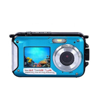 2.7K 48MP 16X Full HD Waterproof Camera, 16X Anti-shake Digital Zoom Waterproof Camera for Snorkeling