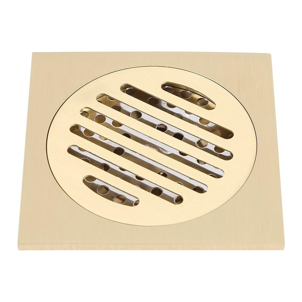 Square Floor Drain Bathroom Shower Waste Grate Brass Strainer Built Home Accessory Antique Sanitary Grade Pure Copper Floor Drain 10*10Cm