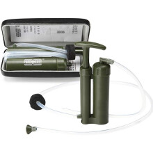 Portable Camping Water Filter 2000L, Mini Outdoor Survival Emergency Water Purification Pump - Removes Bacteria and 0.1 Micron Heavy Metals