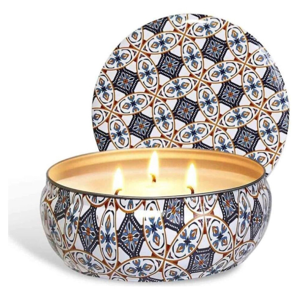 Lemongrass Mosquito Repellent Candle, 425g Soy Wax Scented Candles, Mosquito Repellent Candles for Outdoor Indoor Garden Camping (3 Wicks)