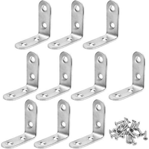 20 Pcs Right Angle Corner Bracket Corner Steel Joint Bracket Fixing ...