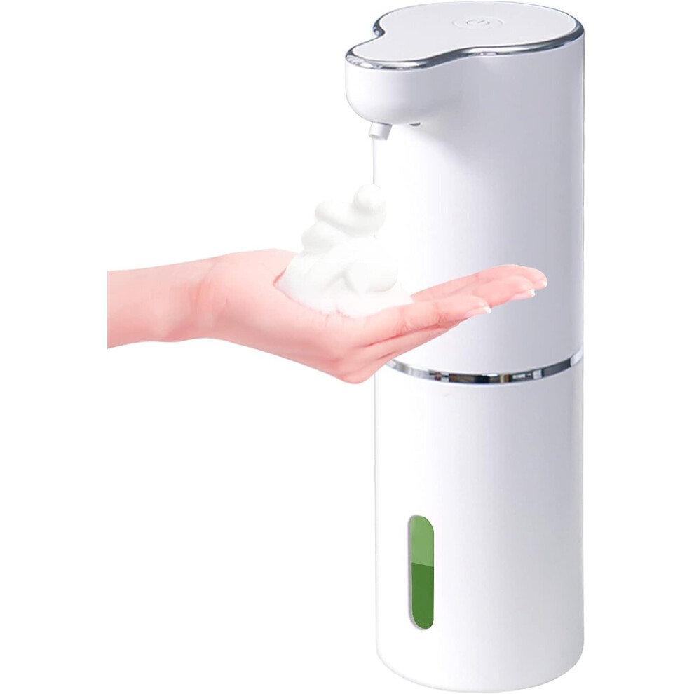 Warner White Automatic Soap Dispenser 300ml Touchless Infrared Sensor USB Rechargeable for Bathroom Kitchen