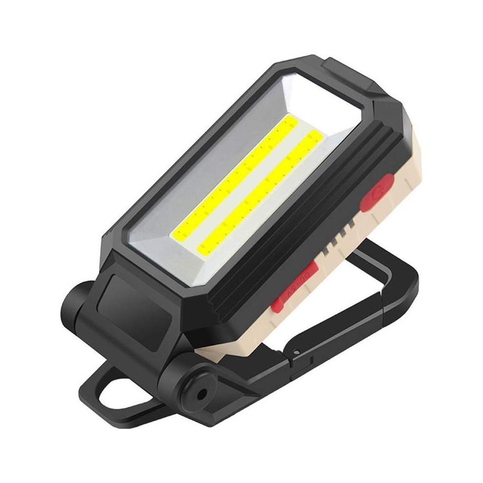 LED Work Light Torch, 10W LED Spotlight Rechargeable Portable Inspection Light Magnetic Flashlight with USB for Car Repair, Fishing, Camping, Hiking