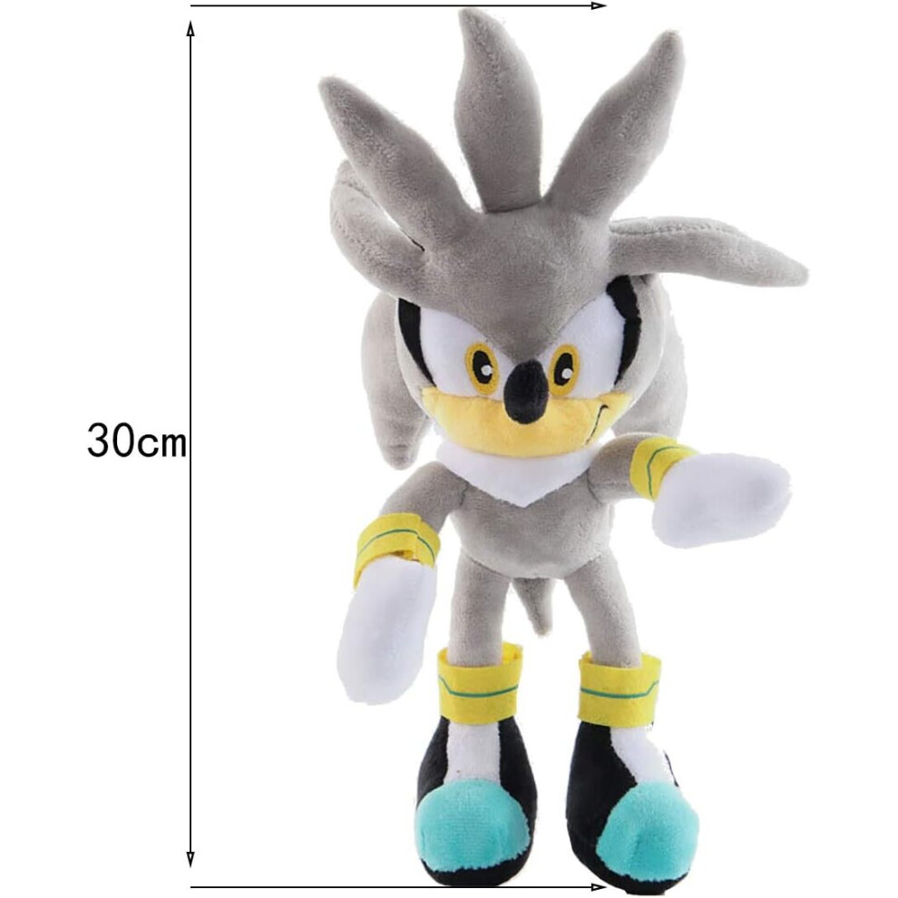 Classic Silver The Hedgehog Plush Toys Sonic The Hedgehog Sonic The Hedgehog Cartoon Character Stuffed Pillow For Children 11in