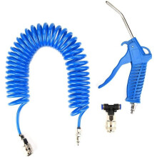 Air Duster Blow Gun Blue Air Duster Gun Pneumatic Wind Blowing Kit with EU Connector + PU Hose
