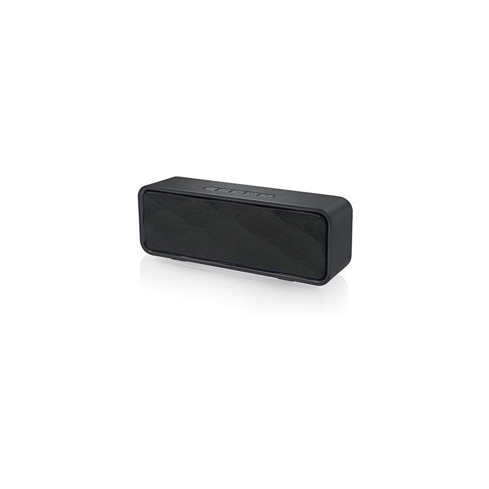 Wireless Bluetooth Speaker with AUX/USB/TF Card, Outdoor FM Radio Portable Stereo Speaker with HD Audio, Bass Boost, Handsfree,Black