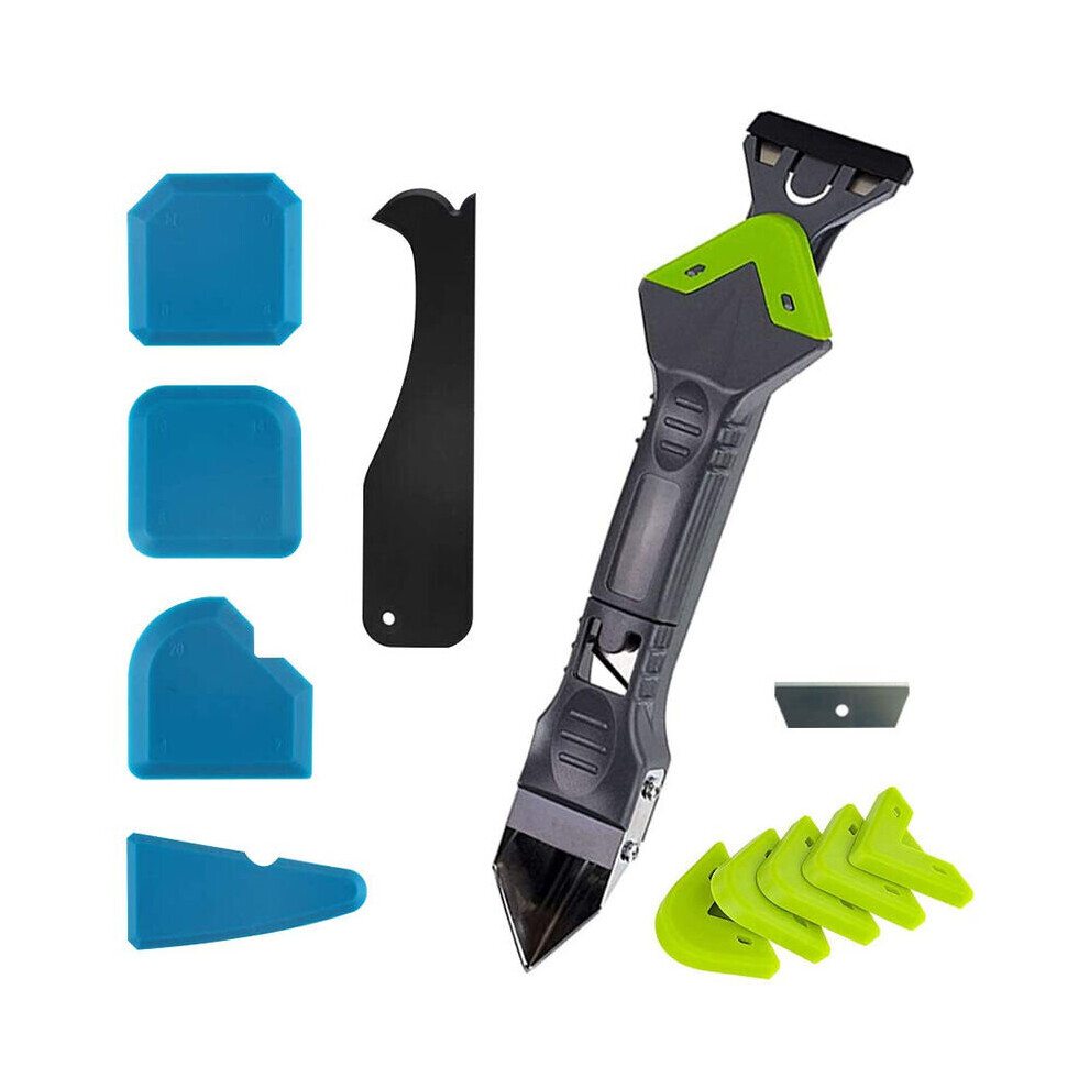 Silicone Grout Straightener, New Upgraded Caulking Glass Glue Corner Scraper, Silicone Sealant Finishing Tool Grout Scraper 11 Pieces Set