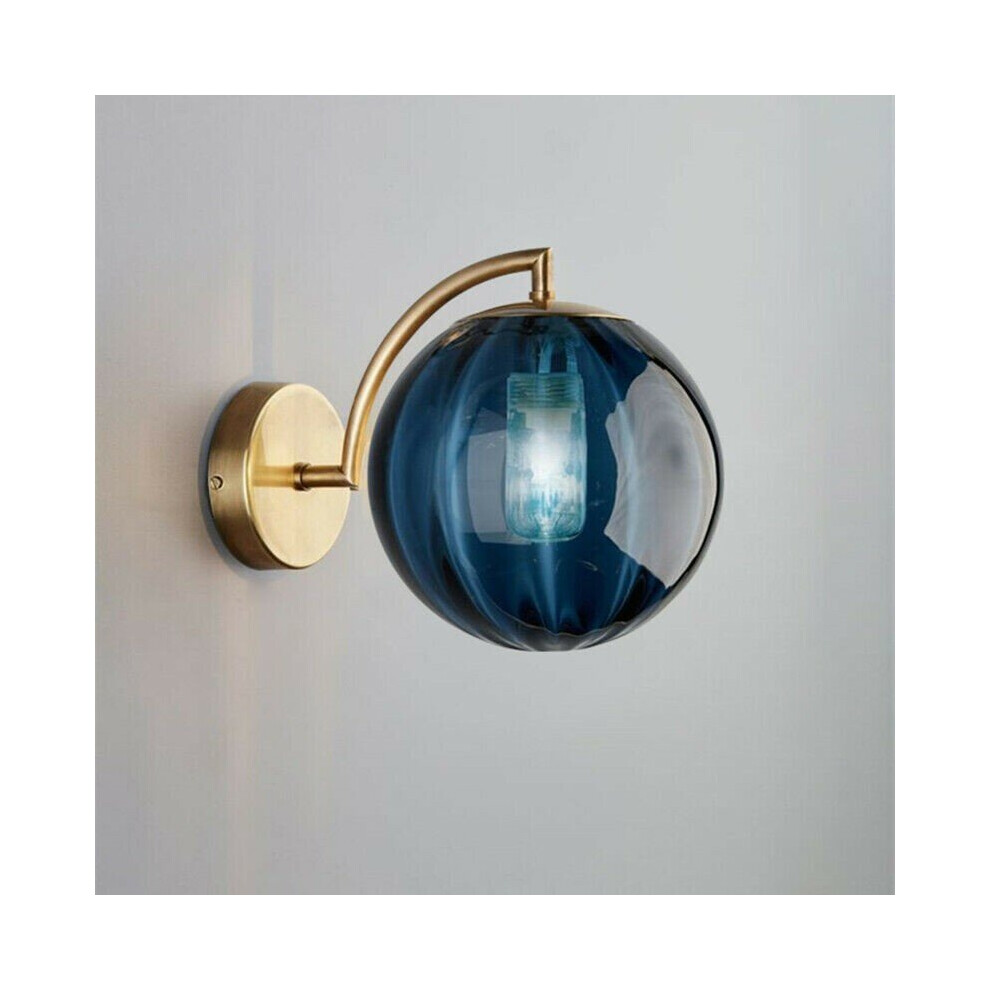 New Nordic Modern Wall Lamp Ø15CM Blue Glass Ball Wall Sconce