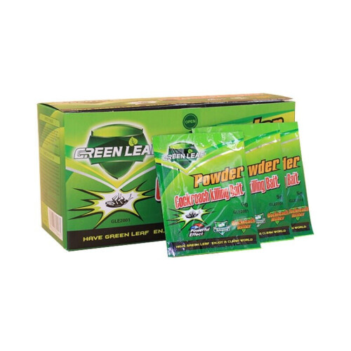 50 Packs Green Leaf Powder Cockroach Killer Repellent Bait Killing Pest Trap