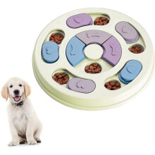 Dog Puzzle - Puppy Treat Dispenser - Slow Feeding Dog Toy - With Non-Slip - Improve IQ - Green
