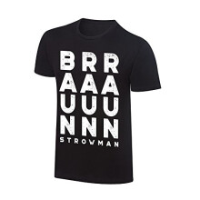 (Medium) WWE Braun Strowman BRRAAAUUUNNN T-Shirt - Black