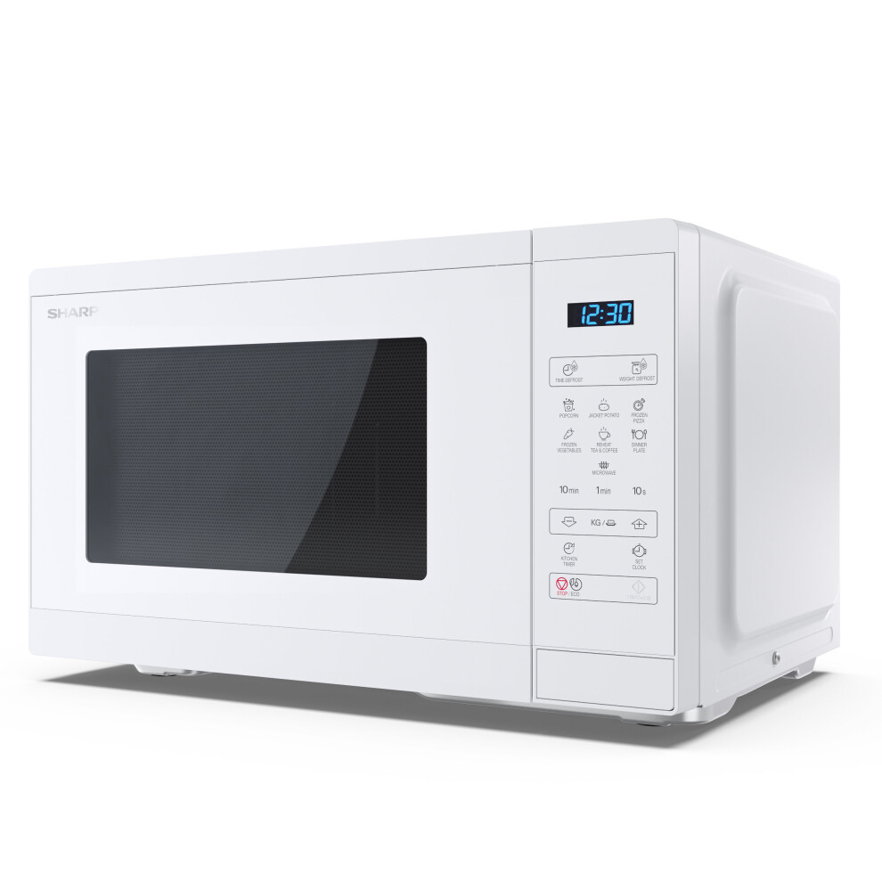 Sharp 25L Microwave 900W Digital Touch Control - Crystal White