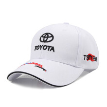 (white) Embroidered car logo TOYOTA baseball cap