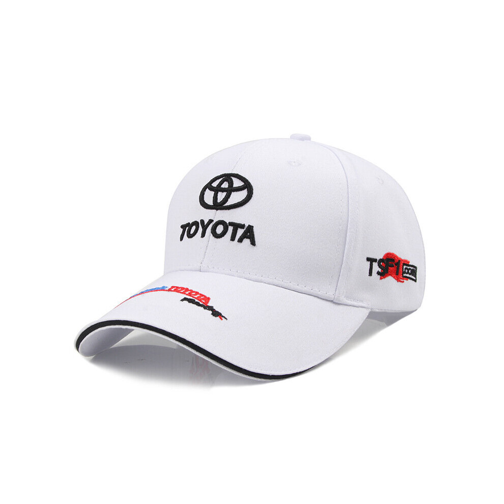 (white) Embroidered car logo TOYOTA baseball cap