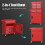 Costway 5-Drawer Rolling Tool Chest Tool Storage Cabinet w/ Lockable Wheels 4
