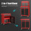 Costway 5-Drawer Rolling Tool Chest Tool Storage Cabinet w/ Lockable Wheels 2