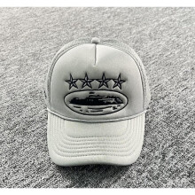 (Grey) Corteiz Crtz Trucker Hat 22Ss Baseball Cap Central Cee Embroidery Drill Hat
