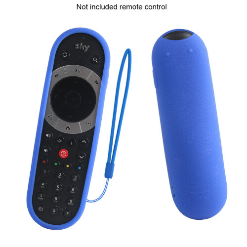 (Blue) Home Protective Case Silicone Shockproof Washable Remote Control Cover For Sky Q