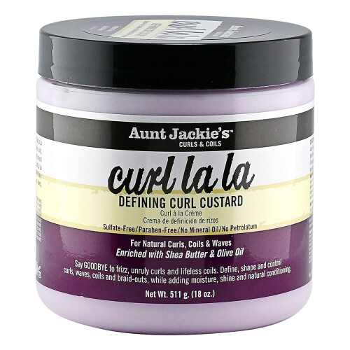 Aunt Jackie Aunt Jackie's Curl Custard, 18 oz - Για Φυσικά Μαλλιά, Κύματα και Σπείρες, Με Βούτυρο Σιέλας 1