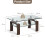 Costway Glass Coffee Tea Table Rectangular Modern Side Table with Open Shelves 2