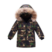 (Camouflage, 7-8 Years) Boys Kids Winter Padded Coat Jacket Fur Hooded UK