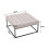Living And Home (Beige) Square Linen Footstool with Metal Frame 6