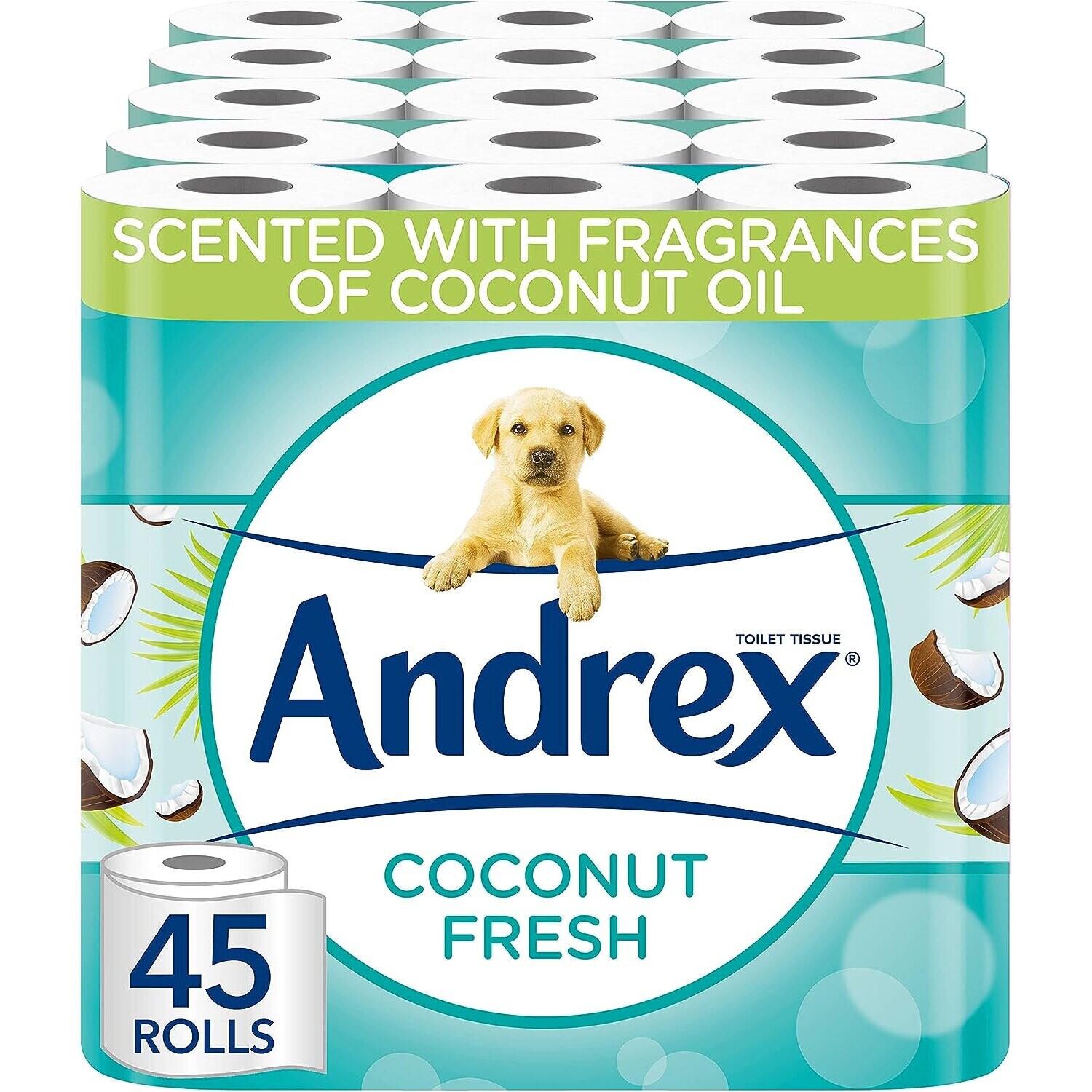 Andrex Coconut Fresh Fragrance Toilet Rolls 45 Toilet Roll Bulk Buy