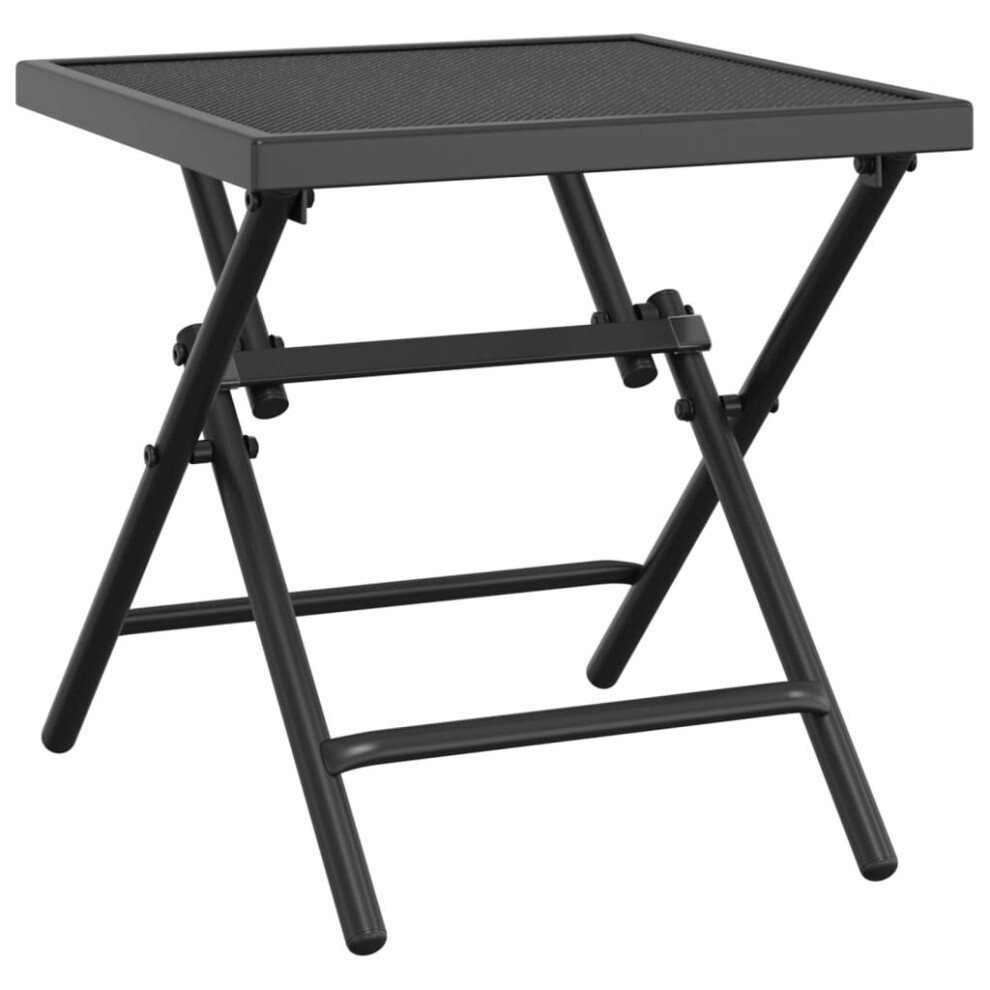 (38 x 38 x 38 cm) vidaXL Folding Garden Table Outdoor Folding Table Patio Anthracite Steel Mesh