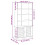 VidaXL (grey) vidaXL Bookcase Book Shelf Display Cabinet Highboard VIGO Solid Wood Pine 4