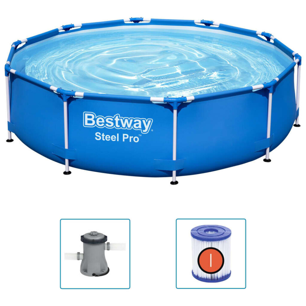 Bestway Swimming Pool Outdoor Above Ground Pool Garden Paddling Pool Steel Pro